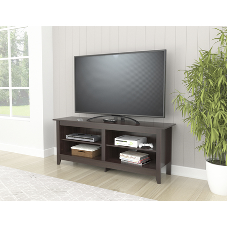 INVAL TV Stand 58 in. W Espresso Fits TVs Up to 60 in. MTV-19619